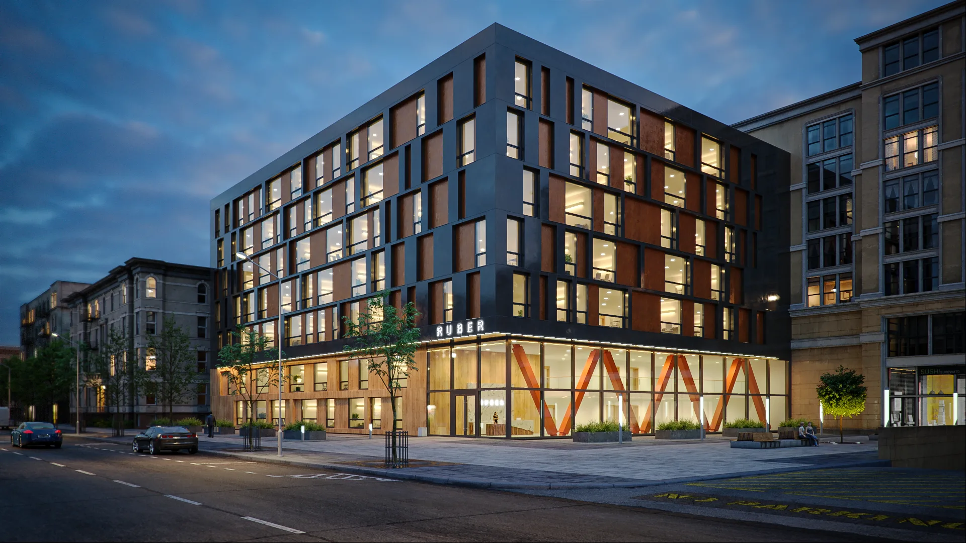 Hitsman Design Office Building Render